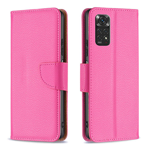 Handytasche Stand Schutzhülle Flip Leder Hülle B06F für Xiaomi Redmi Note 11S 4G Pink