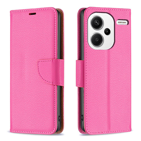 Handytasche Stand Schutzhülle Flip Leder Hülle B06F für Xiaomi Redmi Note 13 Pro+ Plus 5G Pink