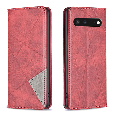 Handytasche Stand Schutzhülle Flip Leder Hülle B07F für Google Pixel 7 5G Rot