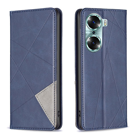 Handytasche Stand Schutzhülle Flip Leder Hülle B07F für Huawei Honor 60 5G Blau