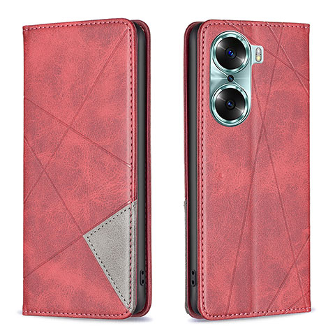 Handytasche Stand Schutzhülle Flip Leder Hülle B07F für Huawei Honor 60 5G Rot