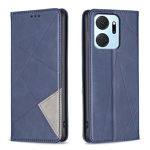 Handytasche Stand Schutzhülle Flip Leder Hülle B07F für Huawei Honor X7a Blau