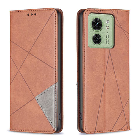 Handytasche Stand Schutzhülle Flip Leder Hülle B07F für Motorola Moto Edge (2023) 5G Braun