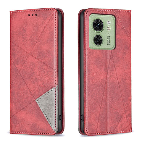 Handytasche Stand Schutzhülle Flip Leder Hülle B07F für Motorola Moto Edge (2023) 5G Rot