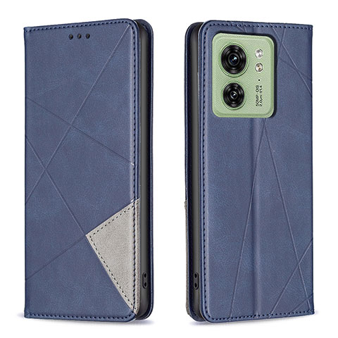 Handytasche Stand Schutzhülle Flip Leder Hülle B07F für Motorola Moto Edge 40 5G Blau