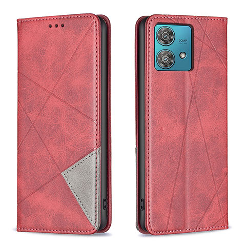 Handytasche Stand Schutzhülle Flip Leder Hülle B07F für Motorola Moto Edge 40 Neo 5G Rot