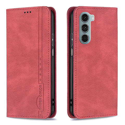 Handytasche Stand Schutzhülle Flip Leder Hülle B07F für Motorola Moto G200 5G Rot