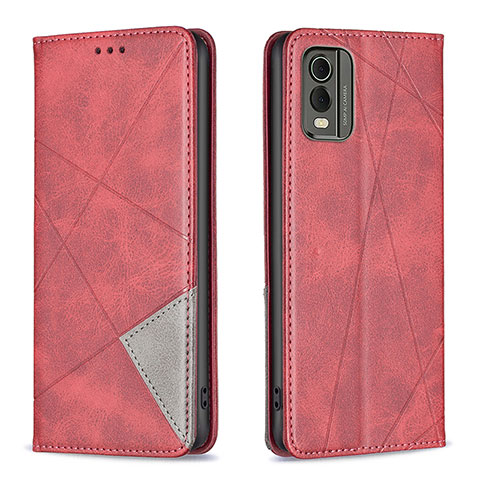 Handytasche Stand Schutzhülle Flip Leder Hülle B07F für Nokia C32 Rot