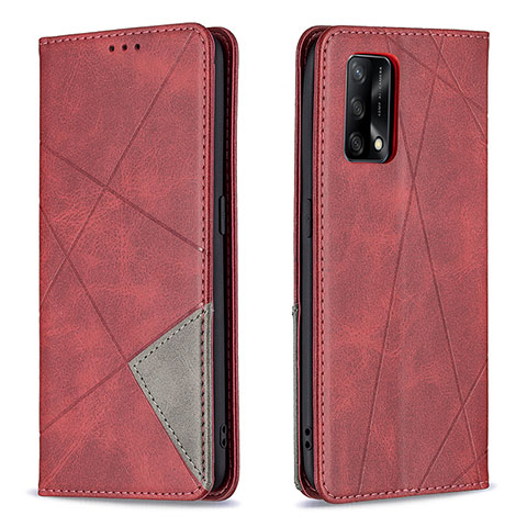 Handytasche Stand Schutzhülle Flip Leder Hülle B07F für Oppo F19 Rot