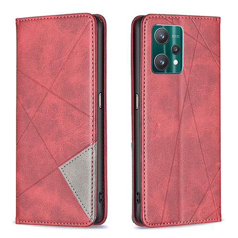 Handytasche Stand Schutzhülle Flip Leder Hülle B07F für Realme 9 Pro 5G Rot