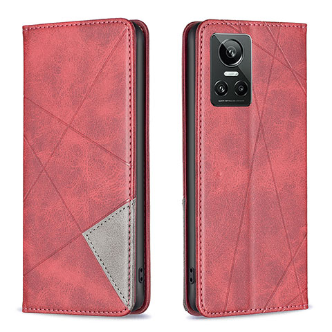 Handytasche Stand Schutzhülle Flip Leder Hülle B07F für Realme GT Neo3 5G Rot