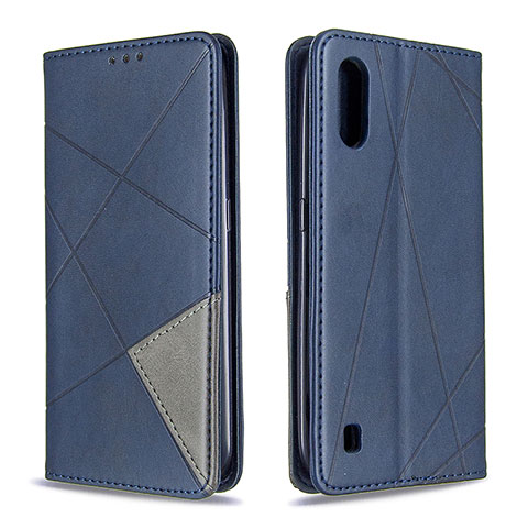 Handytasche Stand Schutzhülle Flip Leder Hülle B07F für Samsung Galaxy A01 SM-A015 Blau