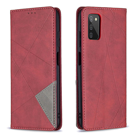 Handytasche Stand Schutzhülle Flip Leder Hülle B07F für Samsung Galaxy A03s Rot