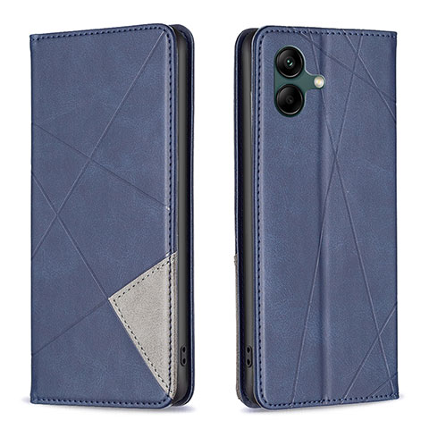 Handytasche Stand Schutzhülle Flip Leder Hülle B07F für Samsung Galaxy A04 4G Blau