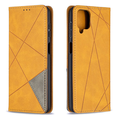 Handytasche Stand Schutzhülle Flip Leder Hülle B07F für Samsung Galaxy A12 Nacho Hellbraun