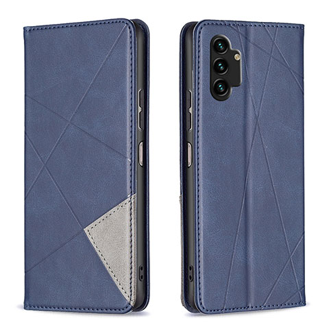 Handytasche Stand Schutzhülle Flip Leder Hülle B07F für Samsung Galaxy A13 4G Blau