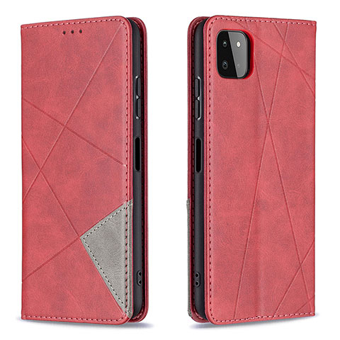 Handytasche Stand Schutzhülle Flip Leder Hülle B07F für Samsung Galaxy A22 5G Rot