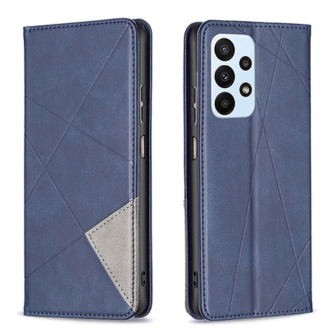 Handytasche Stand Schutzhülle Flip Leder Hülle B07F für Samsung Galaxy A23 4G Blau