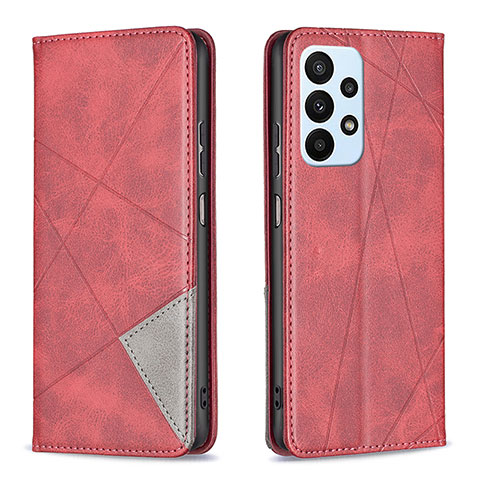 Handytasche Stand Schutzhülle Flip Leder Hülle B07F für Samsung Galaxy A23 4G Rot