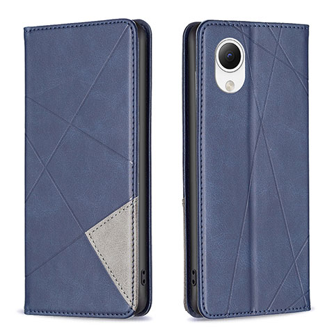 Handytasche Stand Schutzhülle Flip Leder Hülle B07F für Samsung Galaxy A23 5G SC-56C Blau