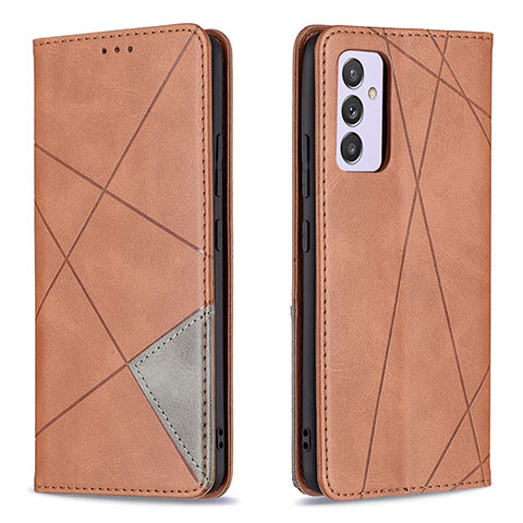 Handytasche Stand Schutzhülle Flip Leder Hülle B07F für Samsung Galaxy A24 4G Braun