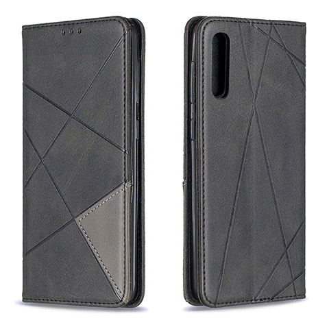 Handytasche Stand Schutzhülle Flip Leder Hülle B07F für Samsung Galaxy A30S Schwarz