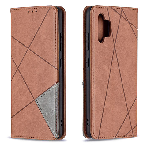 Handytasche Stand Schutzhülle Flip Leder Hülle B07F für Samsung Galaxy A32 4G Braun