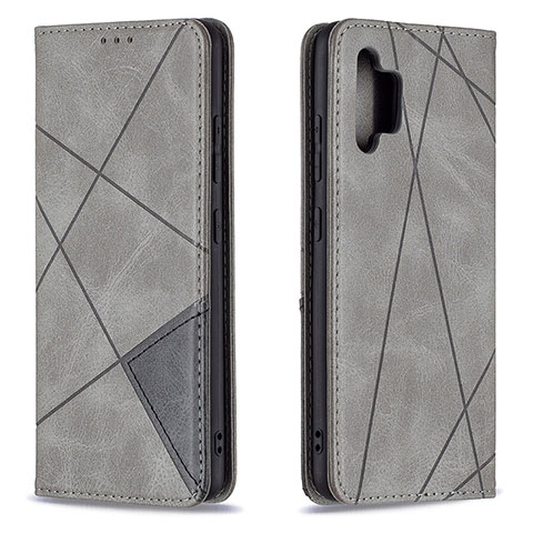 Handytasche Stand Schutzhülle Flip Leder Hülle B07F für Samsung Galaxy A32 4G Grau