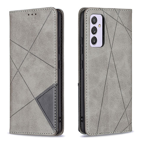 Handytasche Stand Schutzhülle Flip Leder Hülle B07F für Samsung Galaxy A34 5G Grau