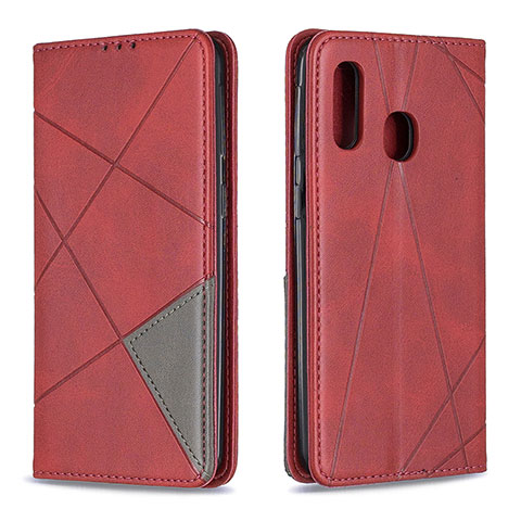 Handytasche Stand Schutzhülle Flip Leder Hülle B07F für Samsung Galaxy A40 Rot