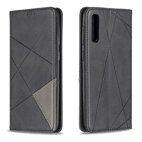 Handytasche Stand Schutzhülle Flip Leder Hülle B07F für Samsung Galaxy A50S Schwarz