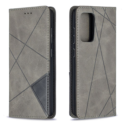 Handytasche Stand Schutzhülle Flip Leder Hülle B07F für Samsung Galaxy A52 4G Grau