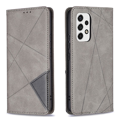 Handytasche Stand Schutzhülle Flip Leder Hülle B07F für Samsung Galaxy A53 5G Grau