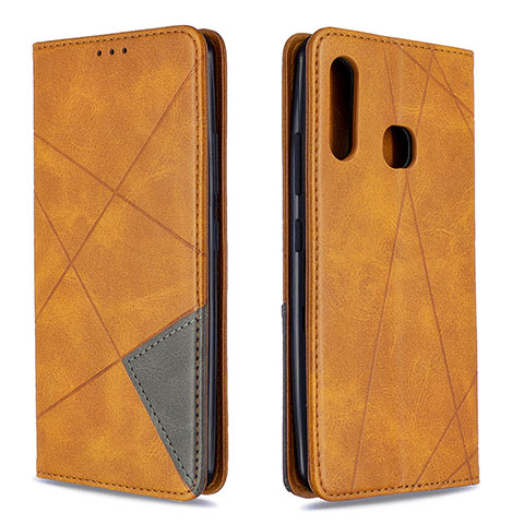 Handytasche Stand Schutzhülle Flip Leder Hülle B07F für Samsung Galaxy A70E Hellbraun