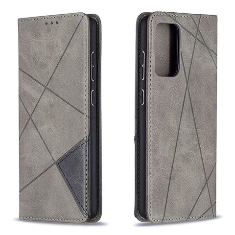 Handytasche Stand Schutzhülle Flip Leder Hülle B07F für Samsung Galaxy A72 5G Grau