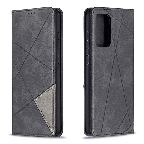 Handytasche Stand Schutzhülle Flip Leder Hülle B07F für Samsung Galaxy A72 5G Schwarz