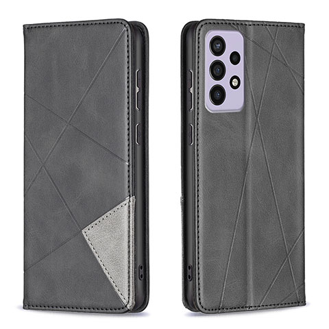 Handytasche Stand Schutzhülle Flip Leder Hülle B07F für Samsung Galaxy A73 5G Schwarz