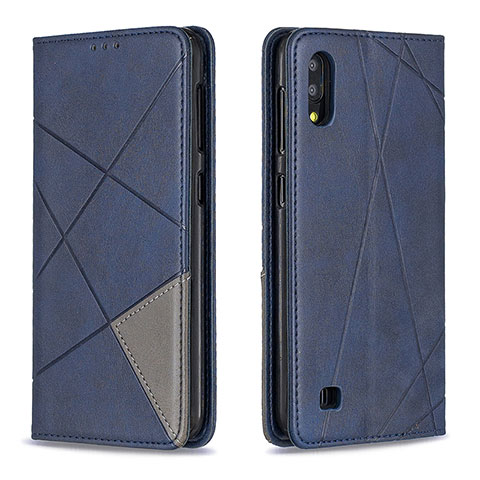 Handytasche Stand Schutzhülle Flip Leder Hülle B07F für Samsung Galaxy M10 Blau