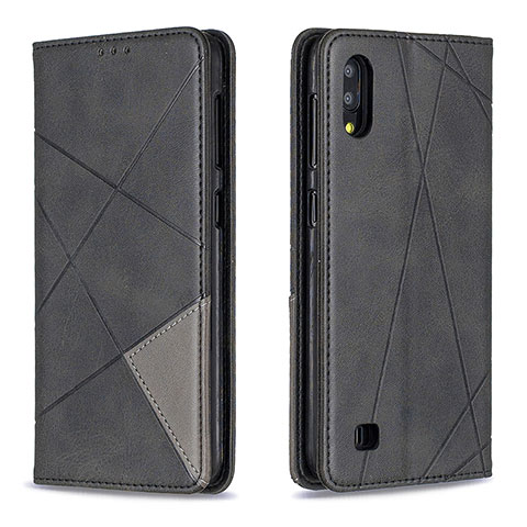 Handytasche Stand Schutzhülle Flip Leder Hülle B07F für Samsung Galaxy M10 Schwarz