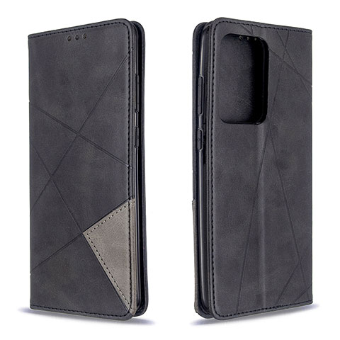 Handytasche Stand Schutzhülle Flip Leder Hülle B07F für Samsung Galaxy S20 Plus Schwarz