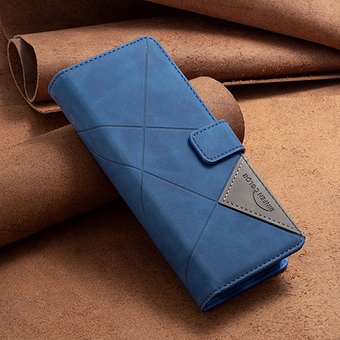 Handytasche Stand Schutzhülle Flip Leder Hülle B07F für Samsung Galaxy Z Fold3 5G Blau