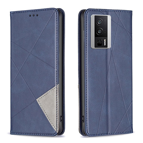 Handytasche Stand Schutzhülle Flip Leder Hülle B07F für Xiaomi Poco F5 Pro 5G Blau