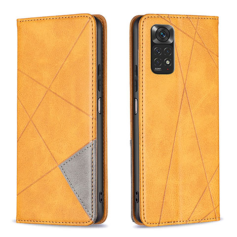 Handytasche Stand Schutzhülle Flip Leder Hülle B07F für Xiaomi Redmi Note 11 4G (2022) Hellbraun