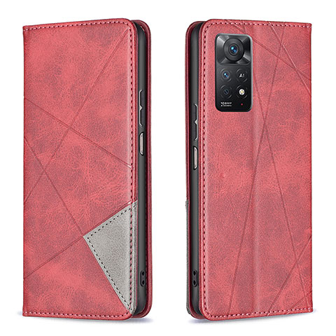 Handytasche Stand Schutzhülle Flip Leder Hülle B07F für Xiaomi Redmi Note 12 Pro 4G Rot