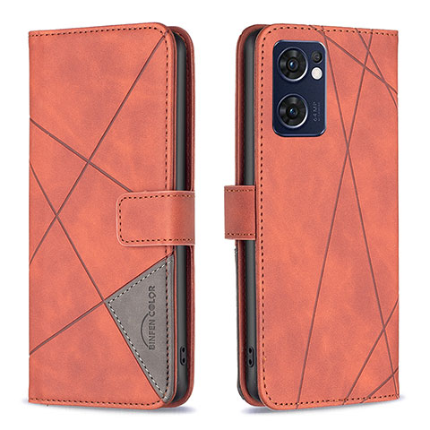 Handytasche Stand Schutzhülle Flip Leder Hülle B08F für OnePlus Nord CE 2 5G Orange