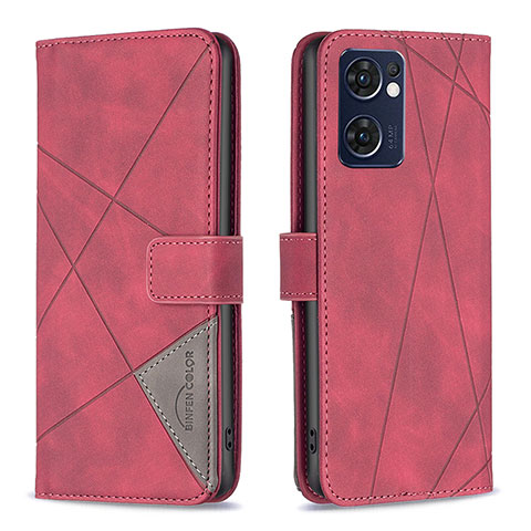 Handytasche Stand Schutzhülle Flip Leder Hülle B08F für OnePlus Nord CE 2 5G Rot