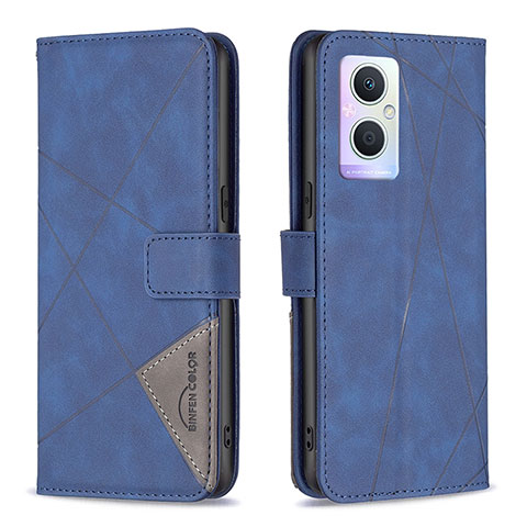 Handytasche Stand Schutzhülle Flip Leder Hülle B08F für OnePlus Nord N20 5G Blau