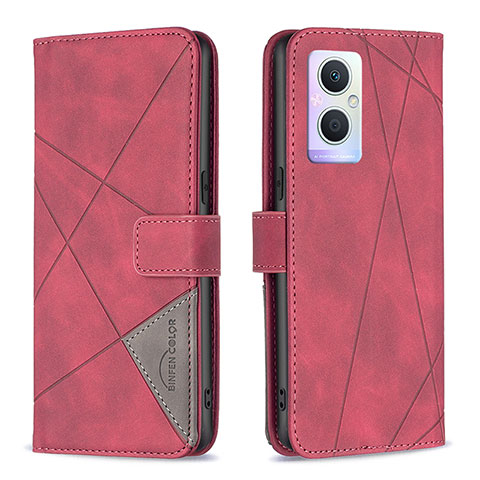 Handytasche Stand Schutzhülle Flip Leder Hülle B08F für OnePlus Nord N20 5G Rot