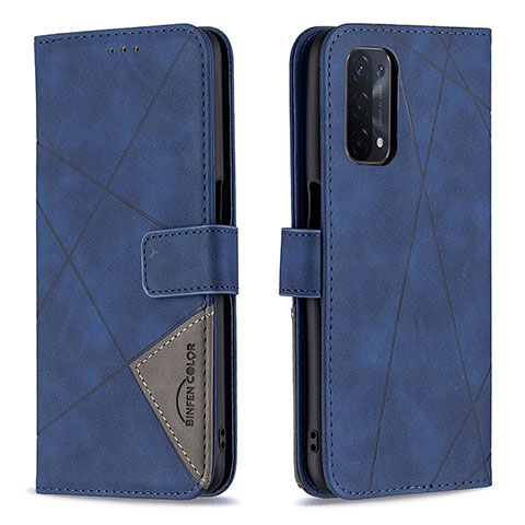 Handytasche Stand Schutzhülle Flip Leder Hülle B08F für OnePlus Nord N200 5G Blau