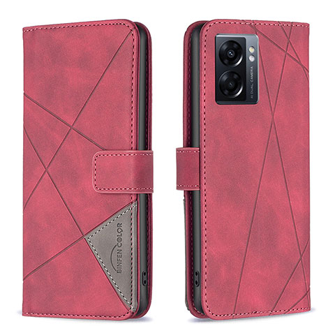 Handytasche Stand Schutzhülle Flip Leder Hülle B08F für OnePlus Nord N300 5G Rot